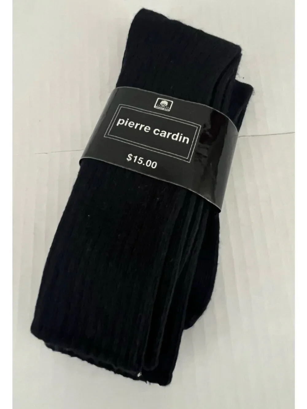 Vintage Pierre Cardin Men's 10-13 Cotton Blend Dress Socks Black 2pr NWT USA